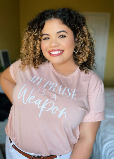 My Praise is a Weapon tee - Clothed in Grace