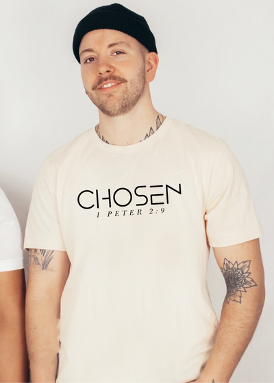 Chosen tee soft cream - Clothed in Grace