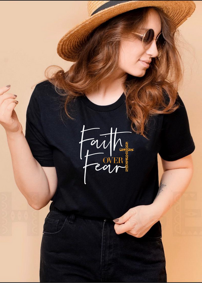 Faith over Fear tee - Clothed in Grace
