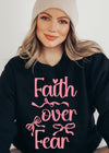 Faith Over Fear Bow Sweatshirt