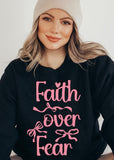 Faith Over Fear Bow Sweatshirt