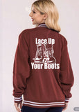Lace Up Your Boots Letterman Jacket