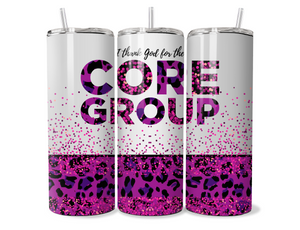 Core Group Pink Cheetah Print TUMBLER - Clothed in Grace