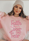 Faith Over Fear Bow Sweatshirt