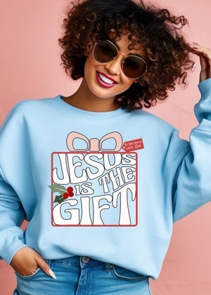 Jesus Is The Gift Sweatshirt - Clothed in Grace