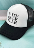 Faith Over Fear Trucker SnapBack Cap - Clothed in Grace