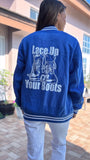 Lace Up Your Boots Letterman Jacket