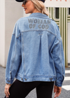 Woman of God Jeweled Jean Jacket