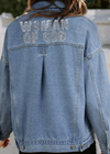 Woman of God Jeweled Jean Jacket