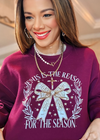 Jesus is the reason for Season -Bow Tee Sweatshirt