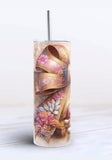 Jesus In The Manger Floral Bow Tumbler