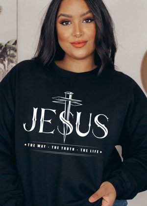 Jesus The Way Sweatshirt - Clothed in Grace