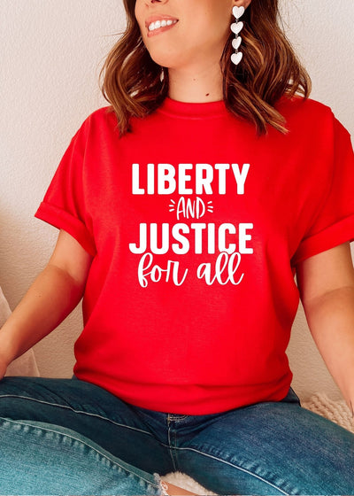 Liberty and Justice for all -tee - Clothed in Grace