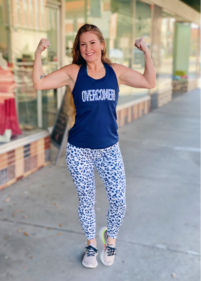 Overcomer leopard print workout set - Clothed in Grace