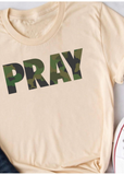 Camo Pray Tan Tee - Clothed in Grace