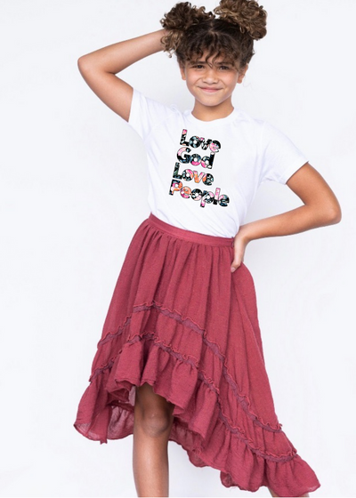 Love God love people KIDS TEE - Clothed in Grace