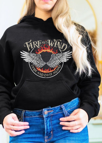 Fire and wind Hoodie - Clothed in Grace