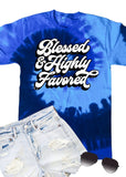 Blessed & Highly Favored Tie Dye Tee - Clothed in Grace