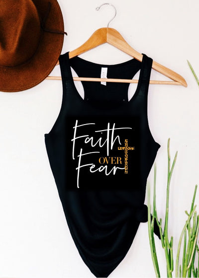 Faith over Fear Animal print Tank top - Clothed in Grace