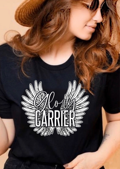Glory Carrier tee -Black - Clothed in Grace
