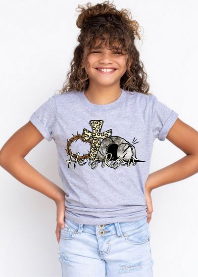He is Risen KIDS tee - Clothed in Grace
