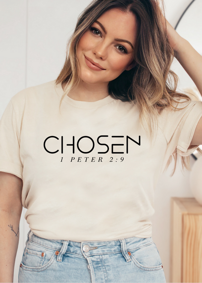 Chosen unisex tee SOFT CREAM - Clothed in Grace